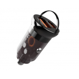 Automobilinis įkroviklis 12-24V USB C + USB 65W greito krovimo (QC 3.0) juodas Wozinsky